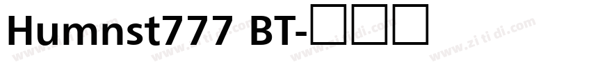Humnst777 BT字体转换